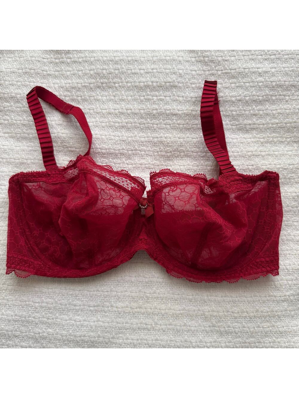 36DD Chantelle Red C Chic Sexy Unlined Demi Bra